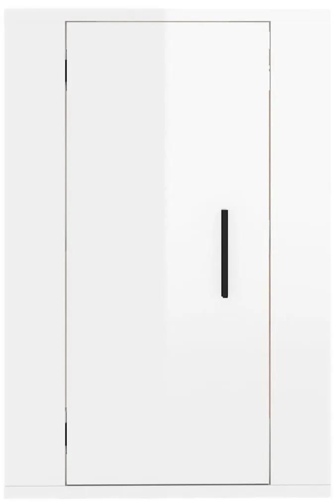 Mobile porta tv a parete bianco lucido 40x34,5x60 cm