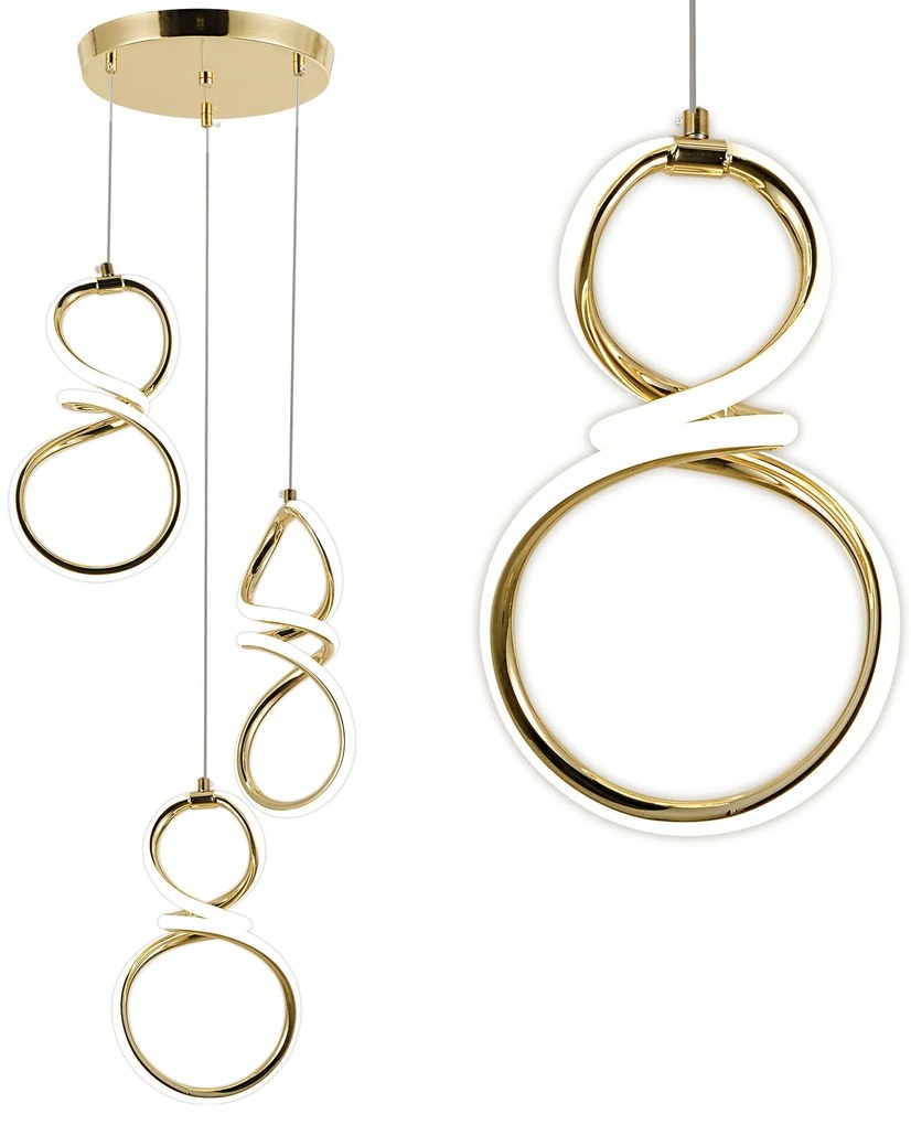 Lampada a sospensione LED G073-3CPR Gold