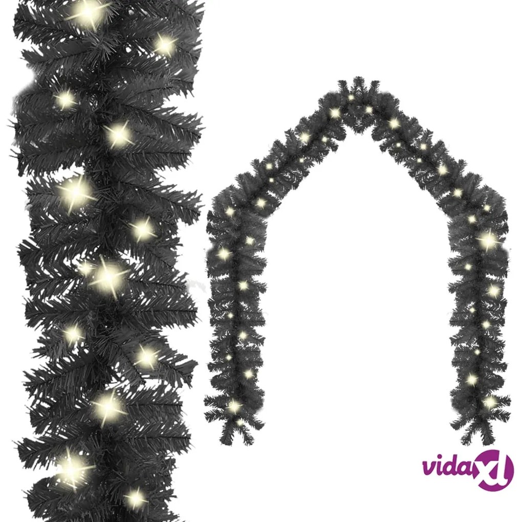 vidaXL Ghirlanda Natalizia con Luci a LED 5 m Nera
