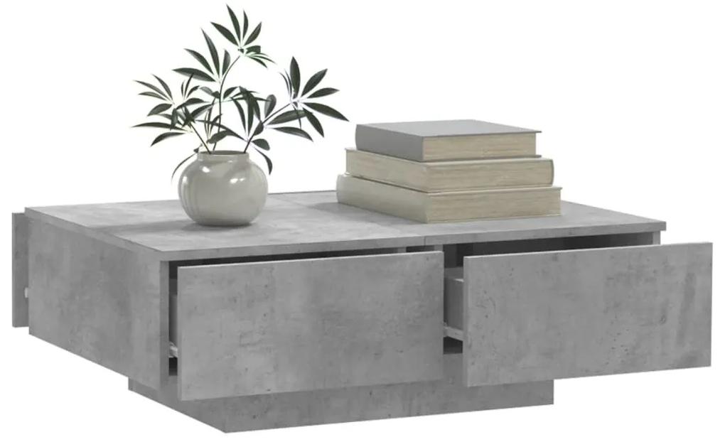 Tavolino da salotto grigio 90x60x31 cm in truciolato