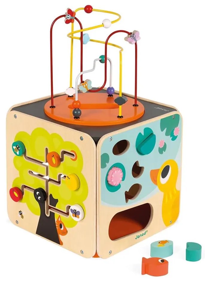 Janod - Blocco interattivo con labirinto MULTI ATTIVITÀ