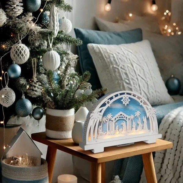 Brilagi - Decorazione natalizia LED presepe LED/2xAA