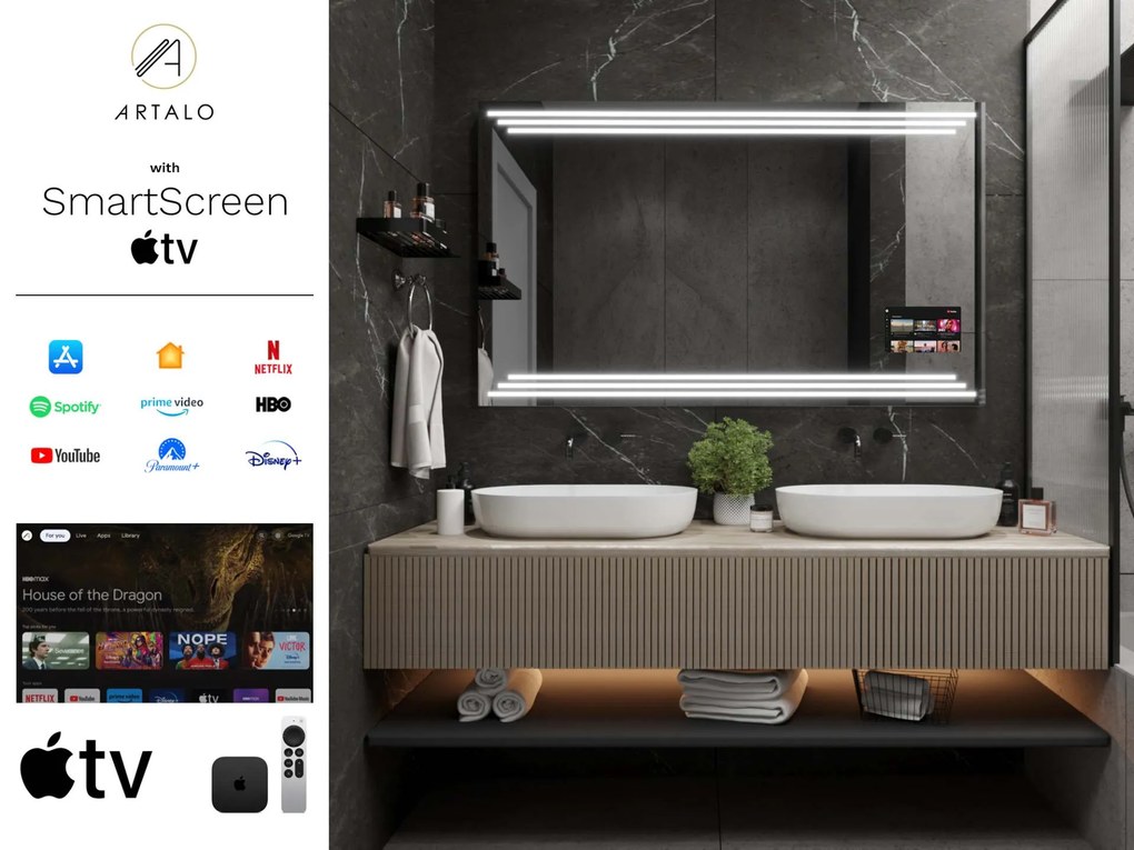Specchio con LED illuminazione M17 premium