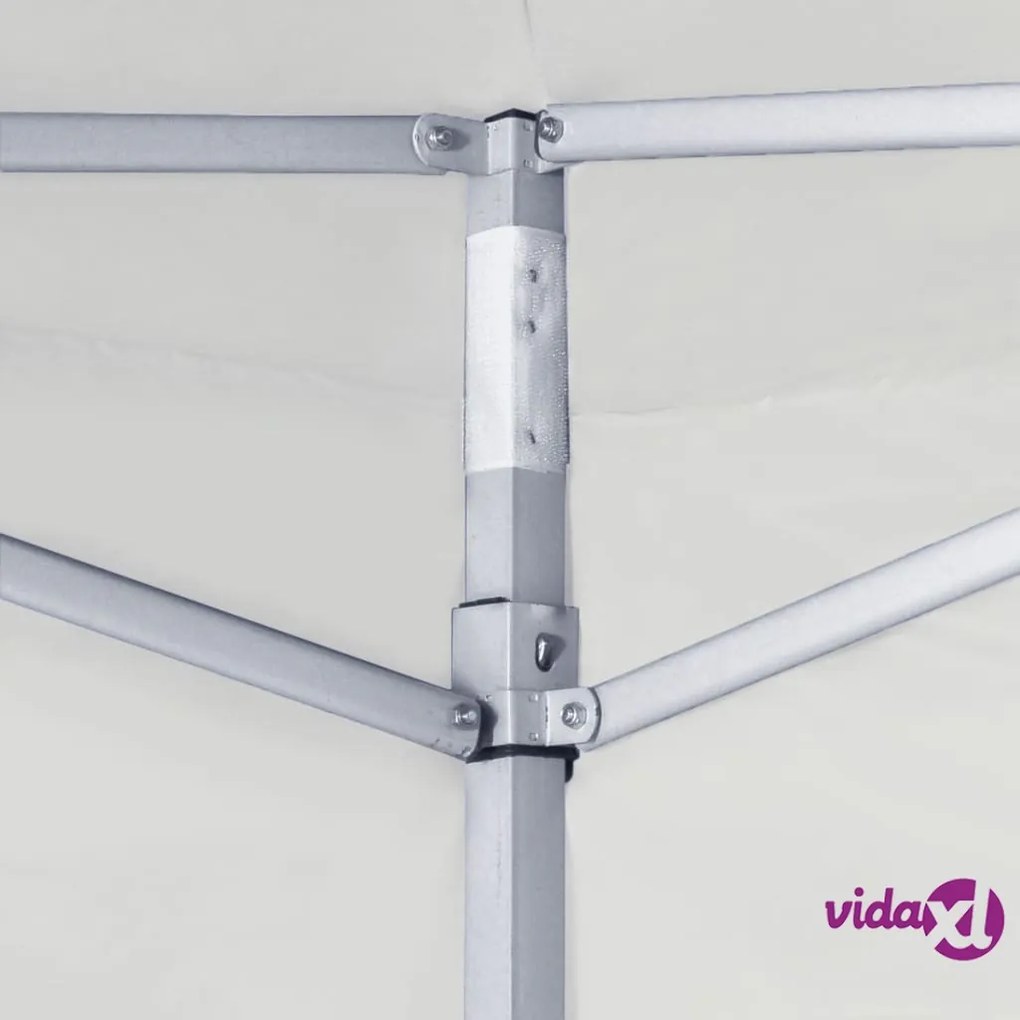 vidaXL Gazebo Pieghevole Professionale 2 Pareti 2x2m Acciaio Bianco