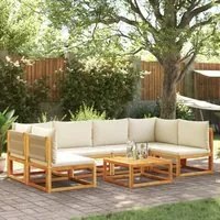 Set Divano da Giardino 7 pz con Cuscini Legno Massello Acacia 3278863