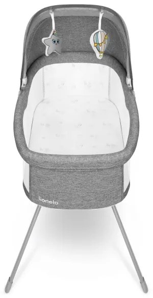 Lionelo - Lettino da viaggio 3 in 1 MALIN Grigio Pietra
