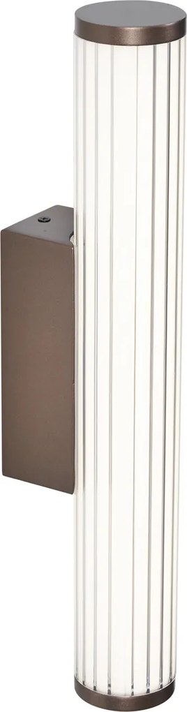 Lampada da parete retrò bronzo 40,4 cm con LED IP44 - Coco