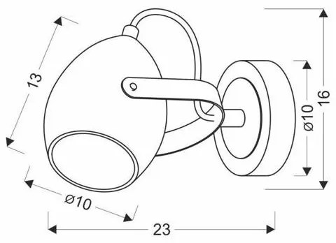 Luce Spot ANICA 1xE14/40W/230V nero/rame