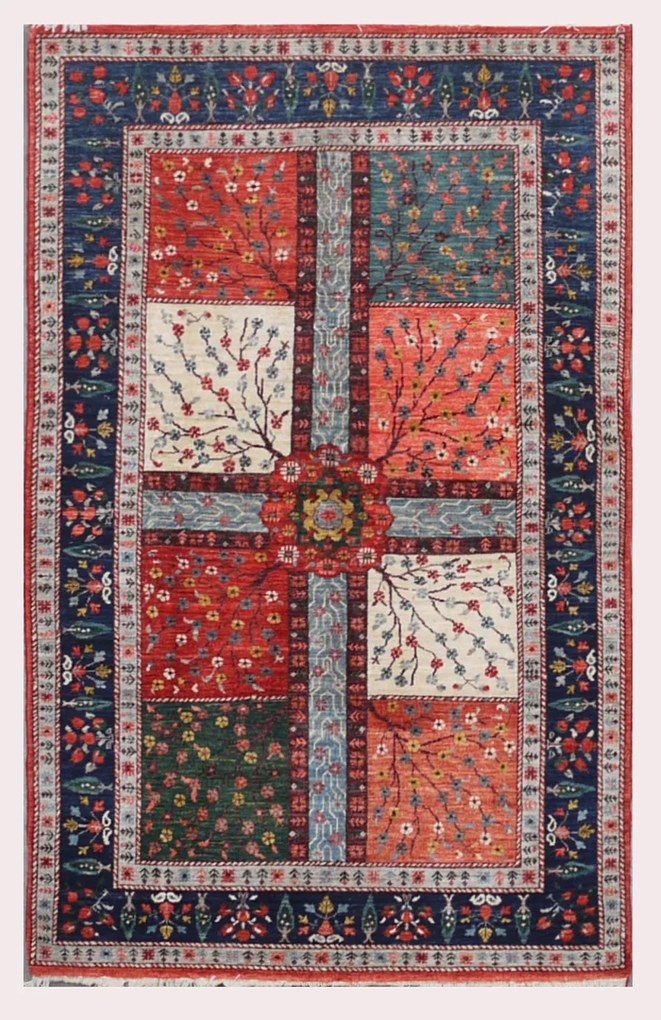 Kazak Tappeto 240x150 (Pakistan) Annodato A Mano