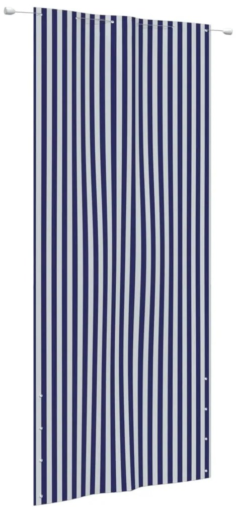 Paravento Per Balcone Blu E Bianco 120x240 Cm İn Tessuto Oxford /