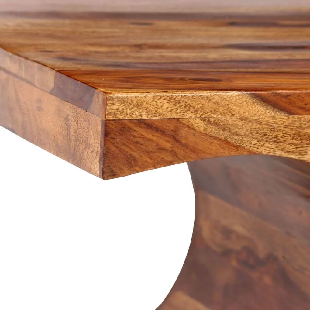 Tavolino da caffè in legno massello di sheesham 90x50x35 cm