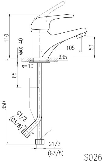 RAV Slezák SA026.0 - Miscelatore per lavabo SAZAVA 11,5 cm cromo lucido
