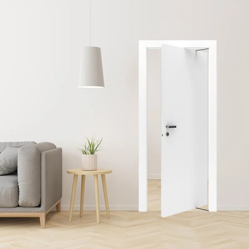 Porta interna rototraslante Zena in legno colore bianco, L 70 x H 210 cm, apertura reversibile