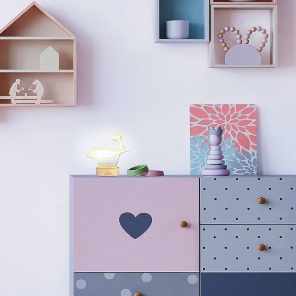 Rabalux 76002 - Lampada da tavolo LED per bambini AKALI LED/2W/5V 3000K dolphin faggio