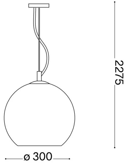 Ideal Lux - Lampadario a sospensione con filo NEMO 1xE27/42W/230V diametro 30 cm beige