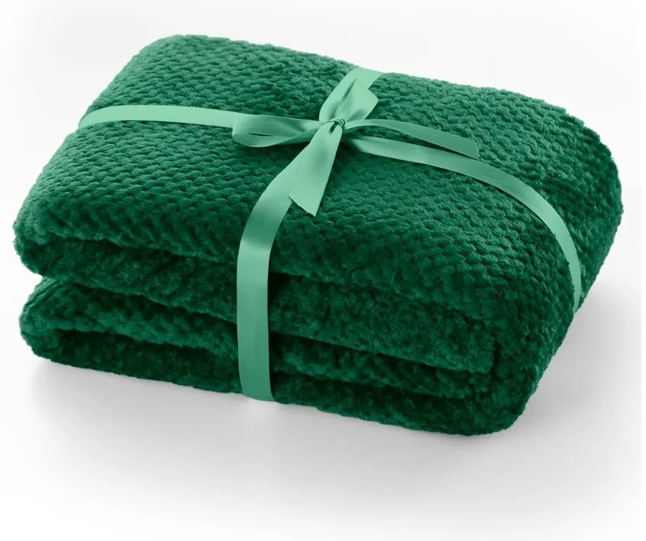 Coperta in microfibra verde scuro, 150 x 200 cm Henry - DecoKing