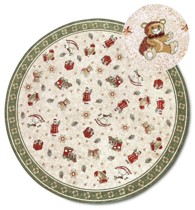 Tappeto rotondo verde natalizio in cotone ø 200 cm Toy's Delight Green Christmas - Villeroy&amp;Boch
