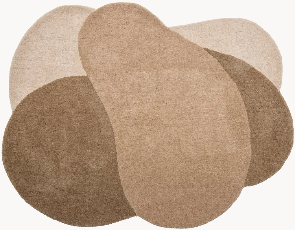 Tappeto in lana dalla forma organica Denton