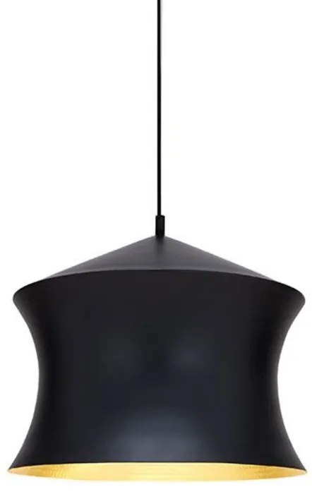 Beat Waist LED Lampada a Sospensione Matt Black/Brass - Tom Dixon