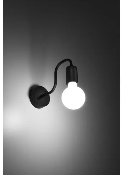 Sollux SL.1445 - Applique VECTOR 1xE27/15W/230V nero