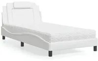 Letto con Materasso Bianco 100x200 cm in Similpelle 3208776