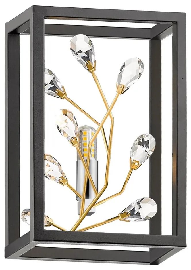 Zuma Line W0578-01A-B5TF - Applique SPRING 1xG9/33W/230V nero/oro