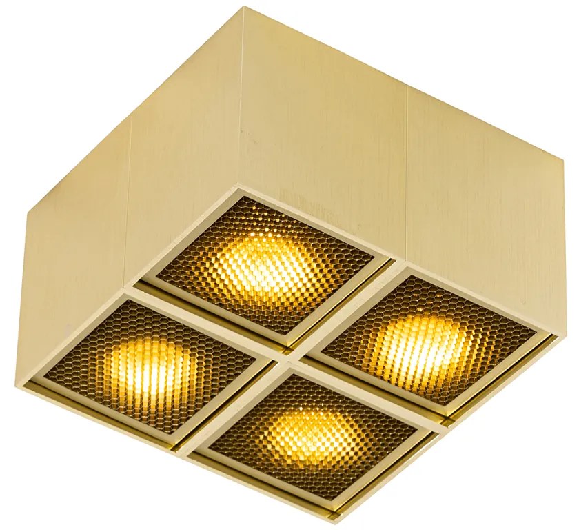 Faretto di design oro 4 luci - Qubo Honey