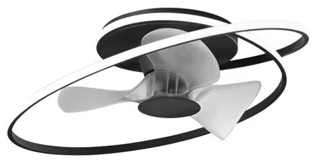 Ventilatore da soffitto Storm nero, D. 78 cm INTEC