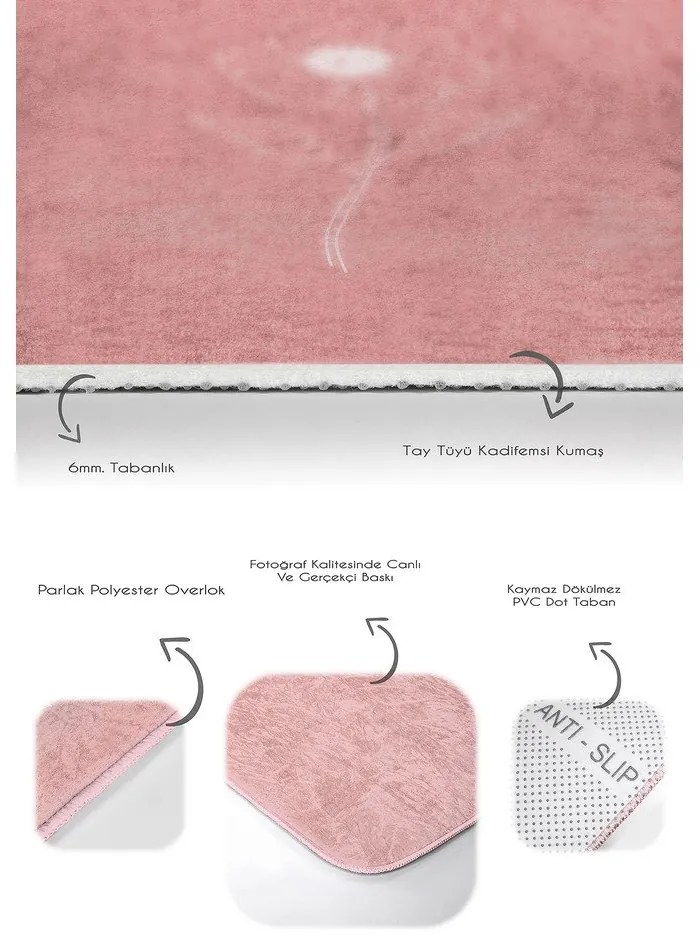 Set di tappetini per il bagno in velluto rosa 2 pz 60x100 cm – Mila Home