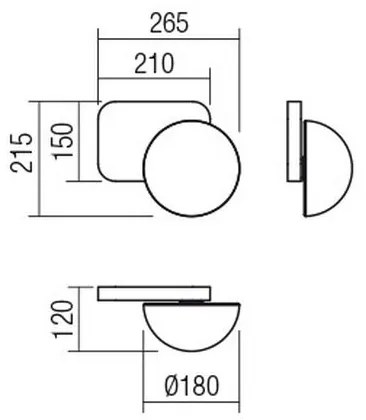 Redo 01-2470 - Applique LUMIEN 1xG9/10W/230V oro/bianco