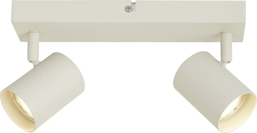 Faretto da soffitto moderno beige 2 luci regolabile - Jeana