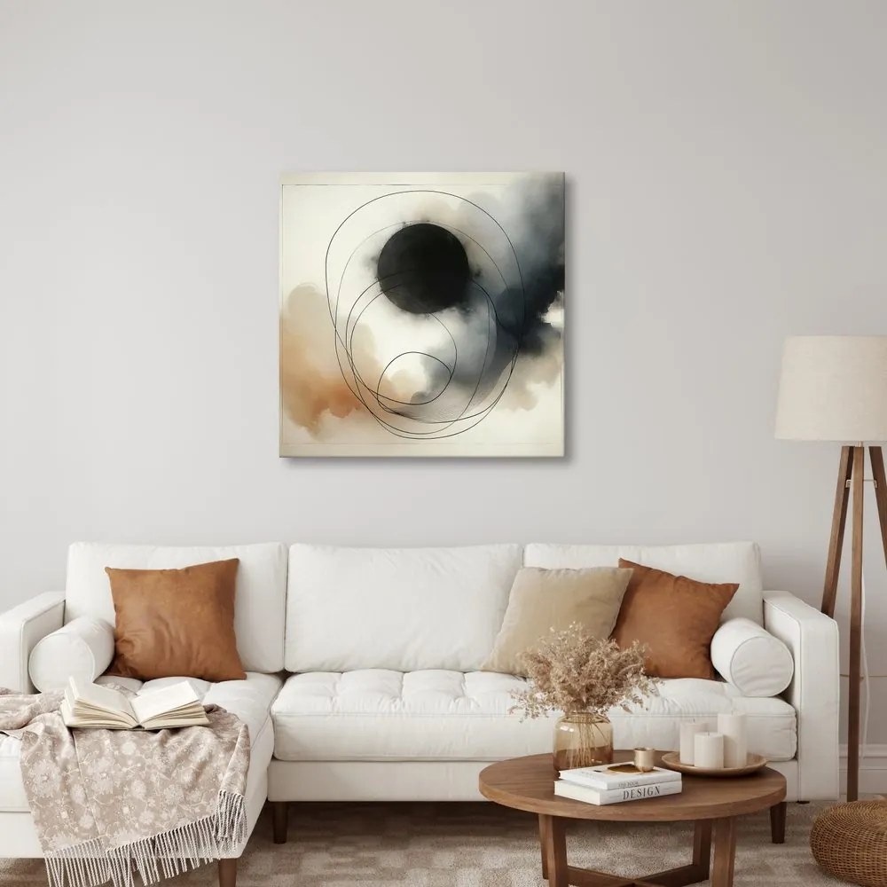 Quadro su tela – Linee geometriche e toni fumosi