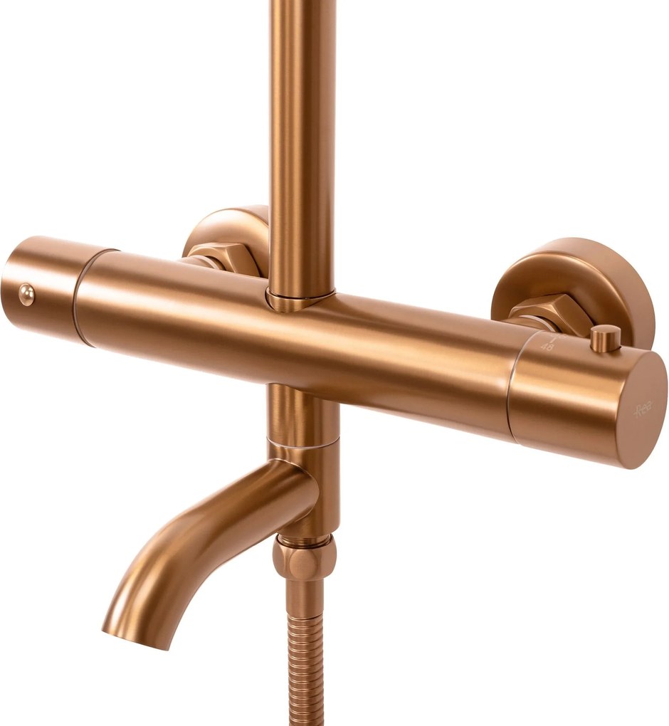 Set doccia con termostato REA Lungo Copper Brush