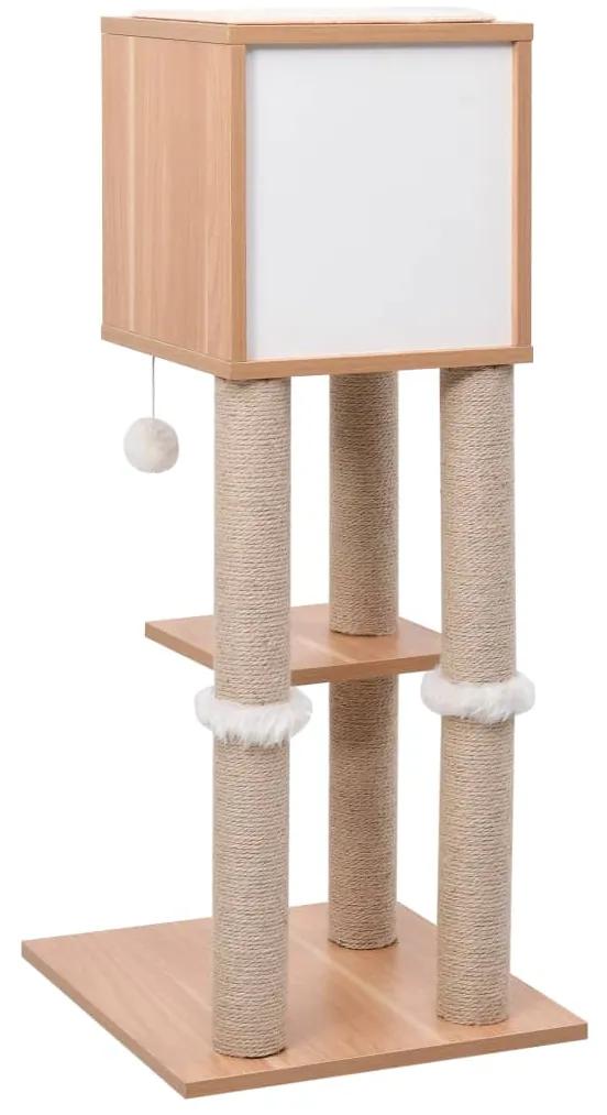 Albero per gatti con tappeto tiragraffi in sisal 90 cm