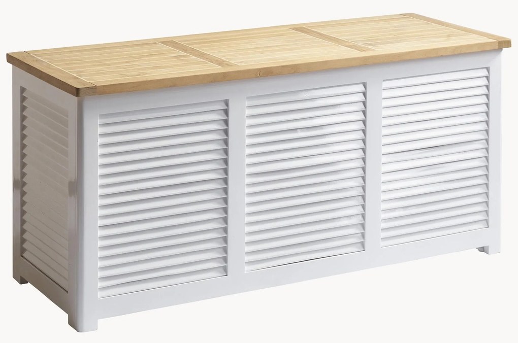 Cassapanca in legno di mogano con coperchio Classic