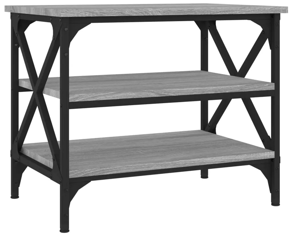 Tavolino grigio sonoma 55x38x45 cm in legno multistrato