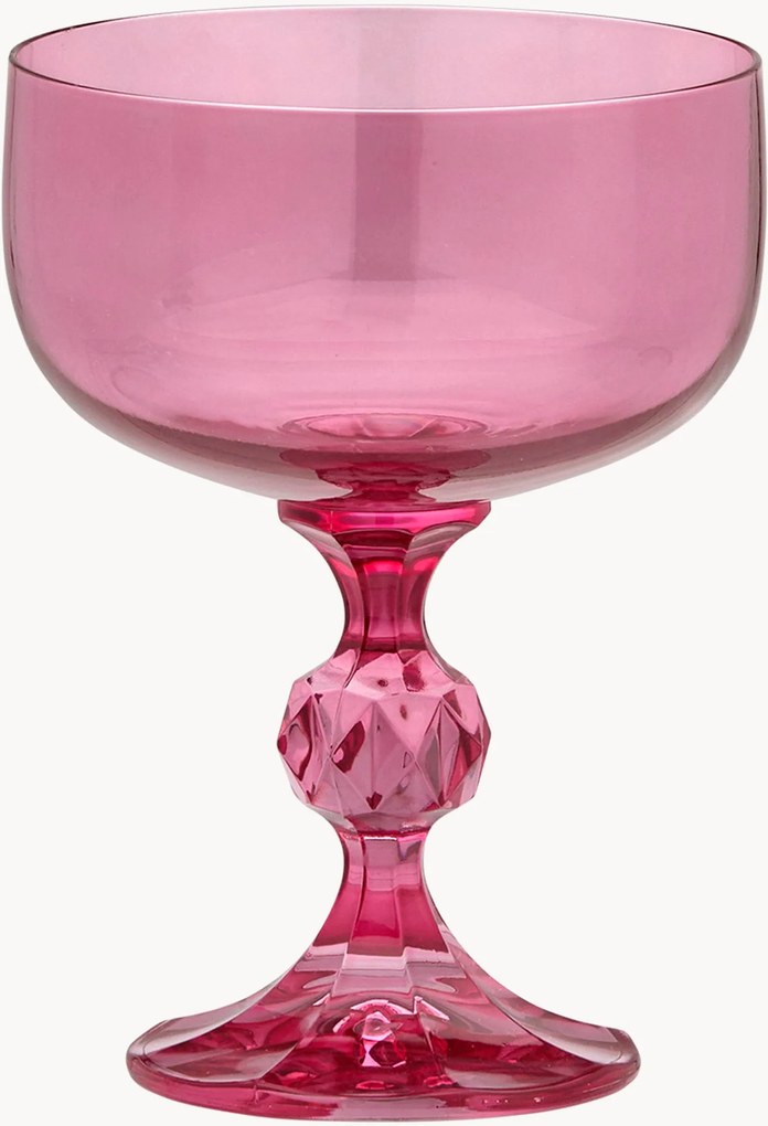 Set di 2 calici da vino in cristallo Rose