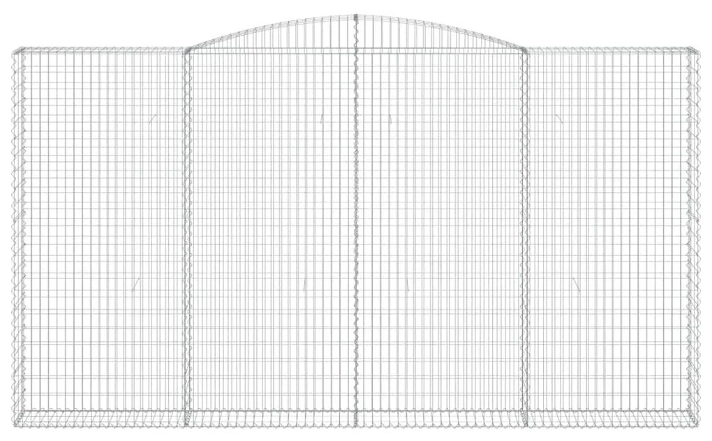 Cesti Gabbioni ad Arco 3 pz 400x30x220/240 cm Ferro Zincato