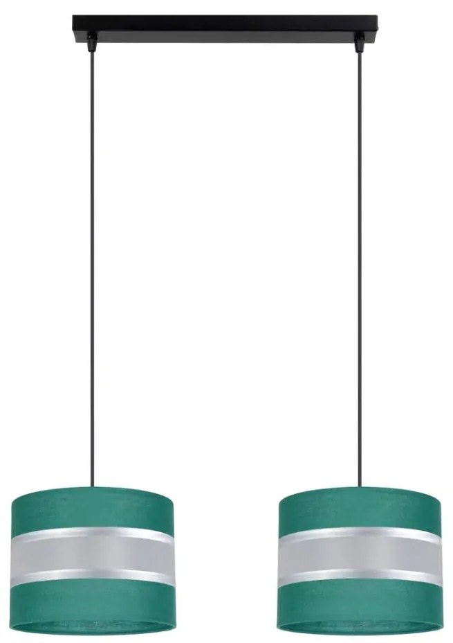 Lampadario su corda   CORAL 2xE27/60W/230V verde