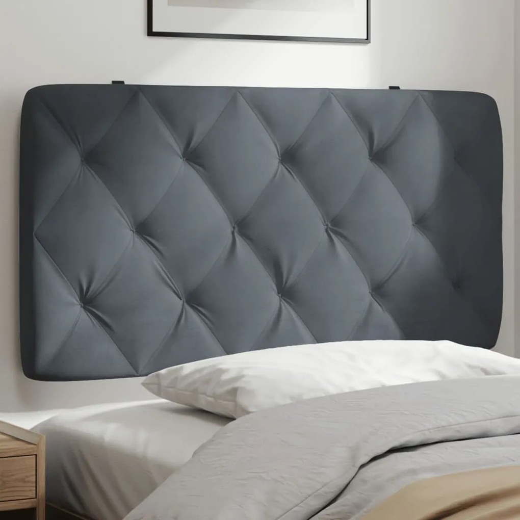Cuscino Testiera Grigio Scuro 100 Cm İn Velluto /