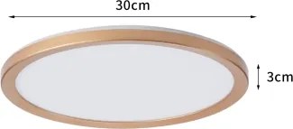 Brilagi - Plafoniera LED da bagno Ultra Slim 18W/230V Ø 30 cm oro rosa IP54