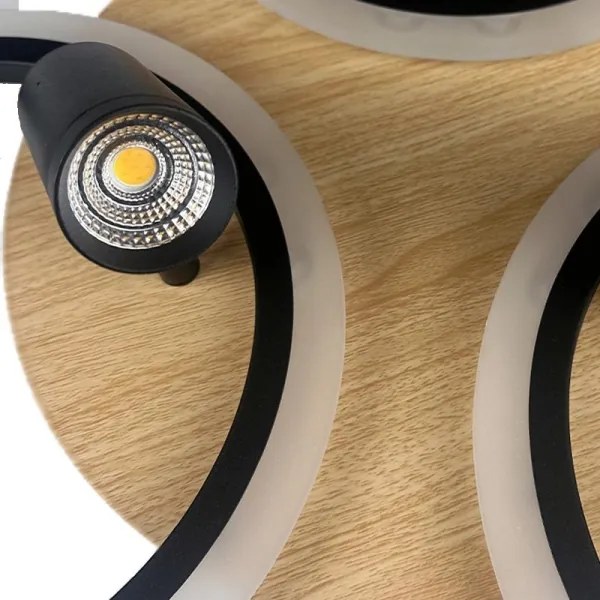 Plafoniera LED dimmerabile LED/70W/230V 3000-6500K nero/marrone + +TC