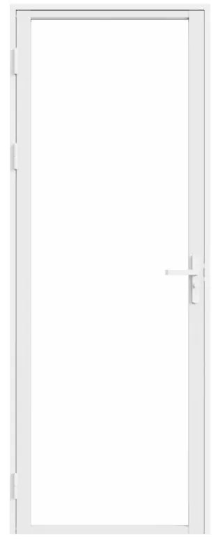 Blocco porta reversibile H204 x L73 cm in Alluminio e Vetro temperato Bianco  - LOXTON