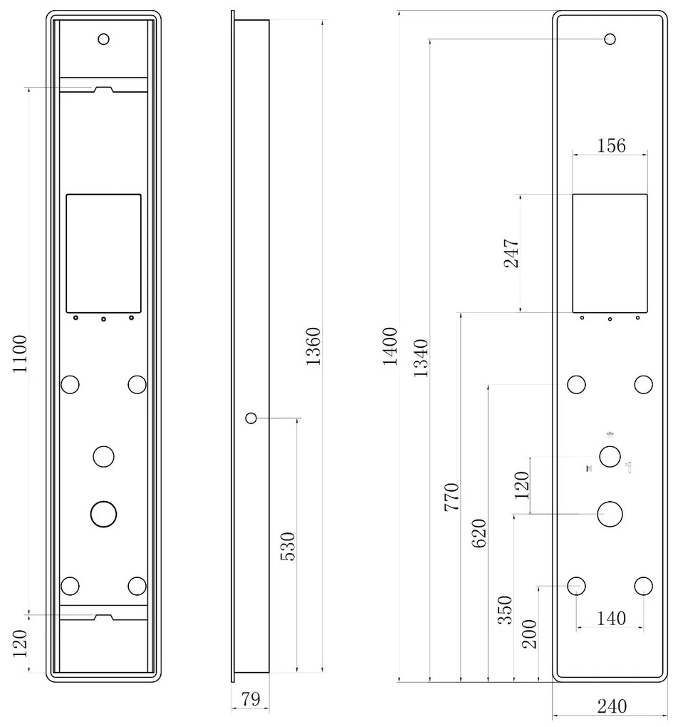 New Line Pannello Doccia Idromassaggio 4 Jet 140x24 Con Soffione E Doccetta In Pvc E Vetro Temperato Bianco