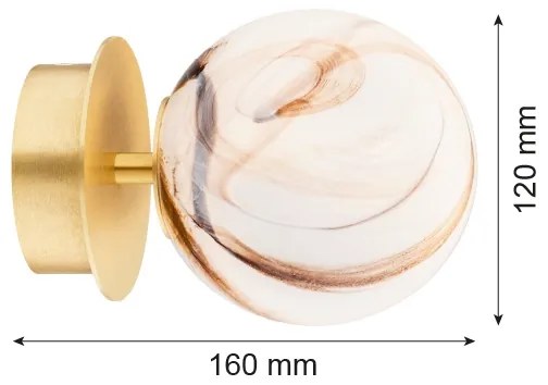 Argon 8453 - Applique FABIO 1xE14/7W/230V alabastro oro