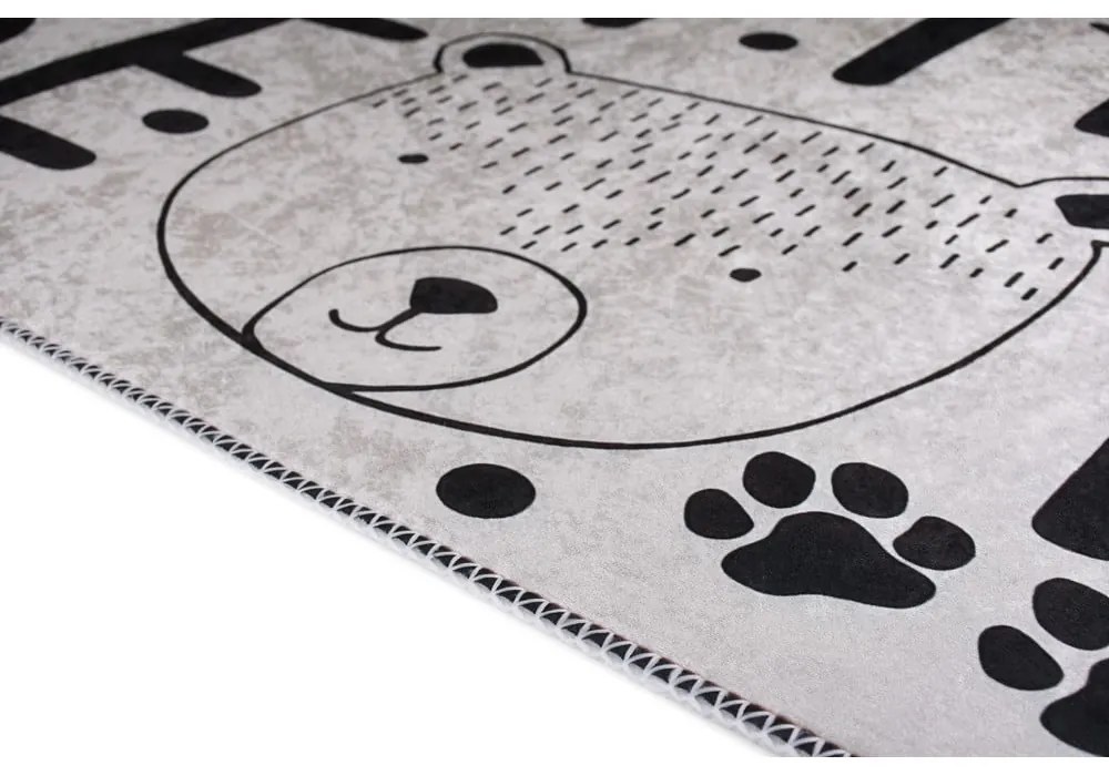Tappeto per bambini bianco e nero lavabile 100x160 cm Little Bear – Vitaus