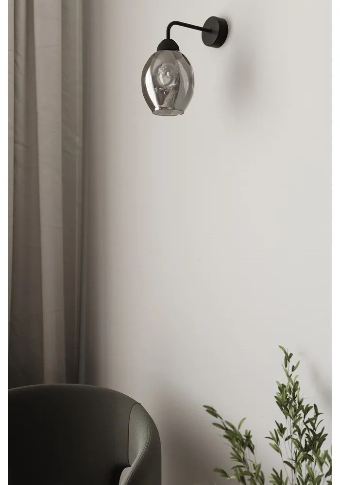 Lampada da parete nera ø 25 cm Garten – Sollux