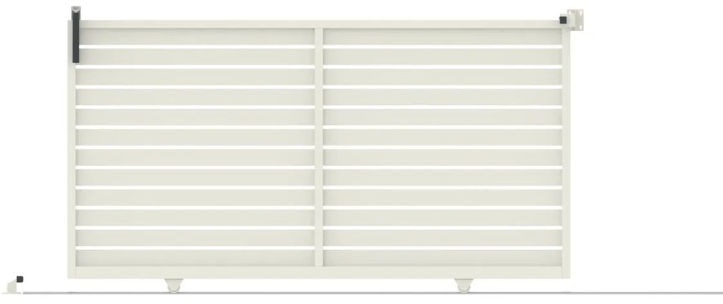 Cancello manuale battente MIAMI VERDELOOK in alluminio bianco, reversibile, L 300 x H 154.5 cm