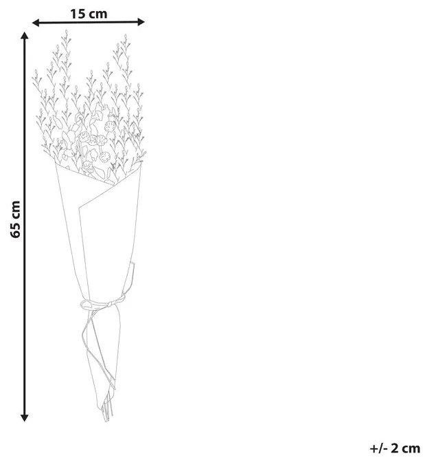 Mazzo fiori secchi arancione e verde 65 cm AZUEL Beliani