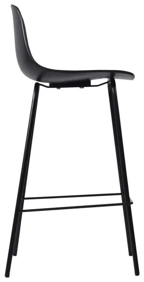 Sgabello da bar nero in plastica (altezza della seduta 67,5 cm) Whitby – Unique Furniture